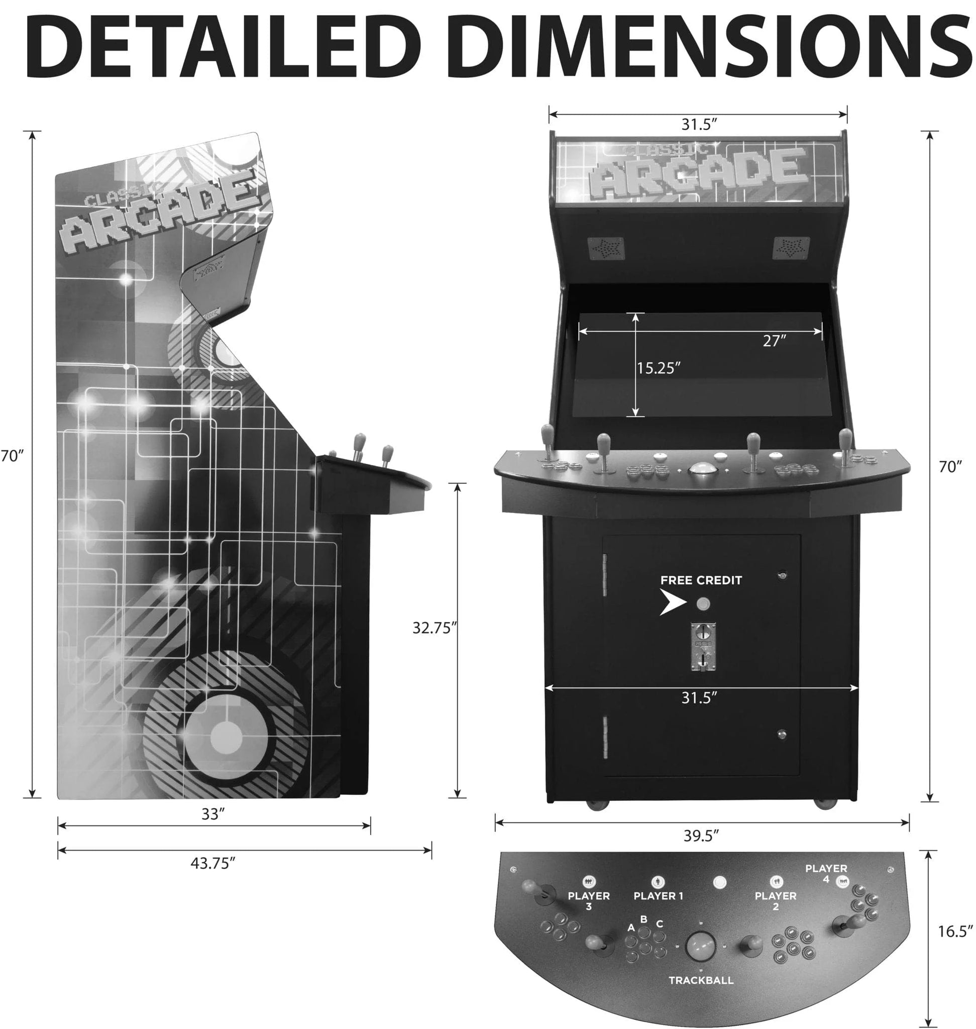 Creative Arcades 4P Full Size Stand up Arcade Machine