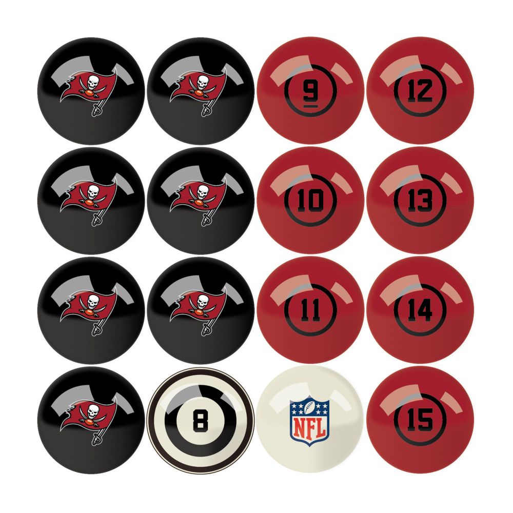 Imperial Tampa Bay Buccaneers Billiard Balls With Numbers