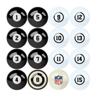 Imperial Cleveland Browns Billiard Balls With Numbers