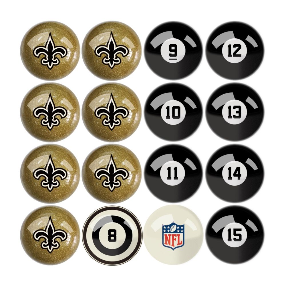 Imperial New Orleans Saints Billiard Balls With Numbers