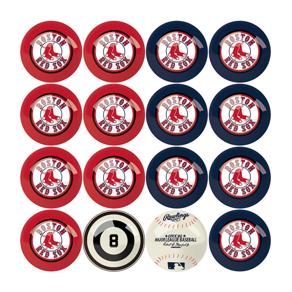 Imperial Boston Red Sox Billiard Balls With Numbers