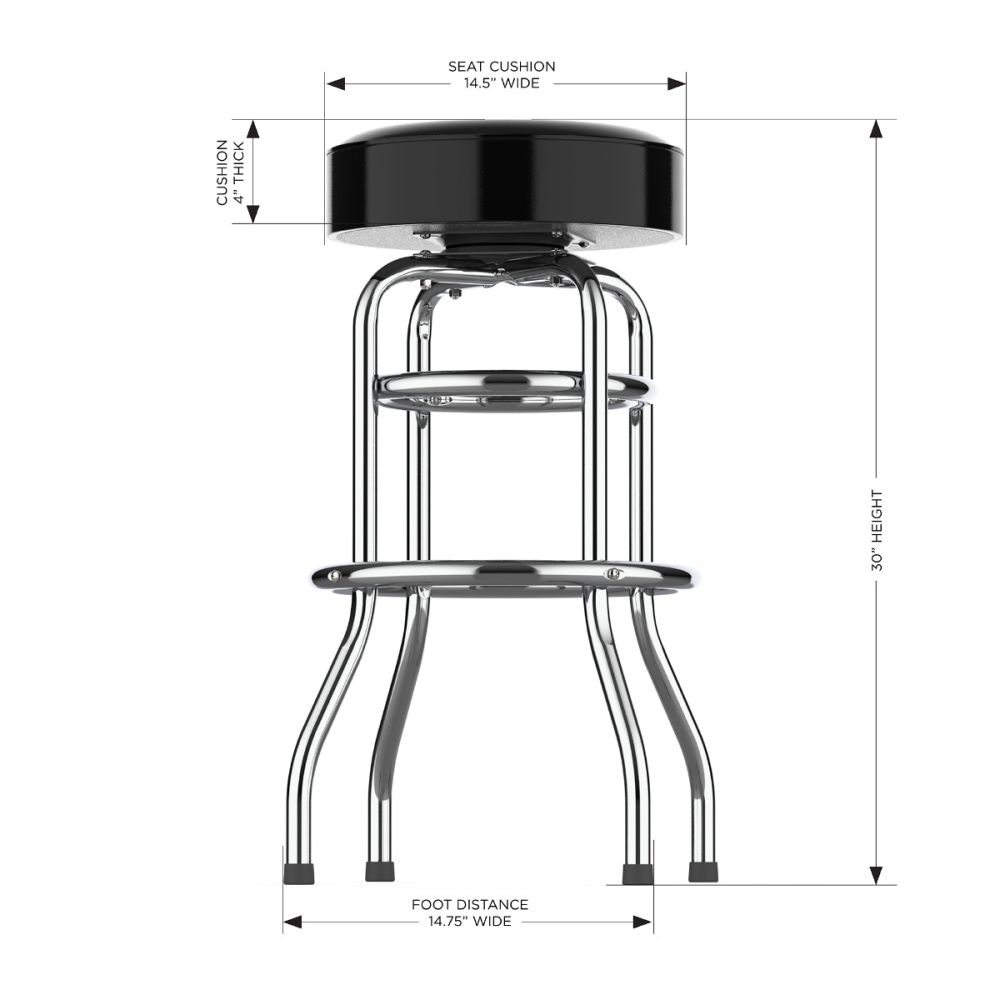 Imperial San Francisco 49ers Chrome Bar Stool