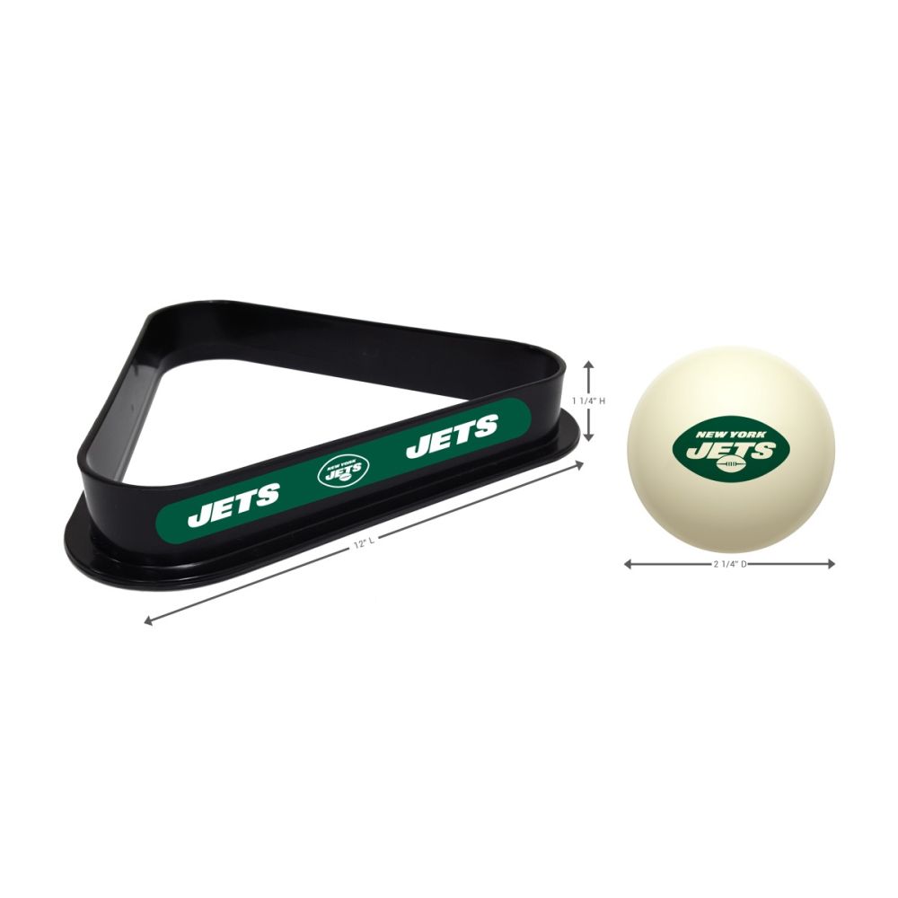 Imperial New York Jets Cue Ball & Ball Rack