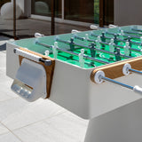 FAS Ciclope White Outdoor Foosball Table Free Entertainment Top - Cover & Balls