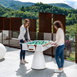 FAS Ciclope White Outdoor Foosball Table Free Entertainment Top - Cover & Balls