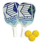 KETTLER Carbon Tech Pickleball Set - 2 Paddles, 3 Balls and a Convenient shoulder bag