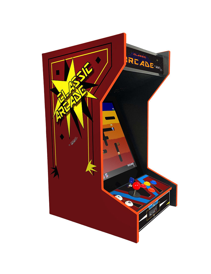 Suncoast Arcade Tabletop Brown Classic Arcade Machine - Lit Marquee - 60 Games