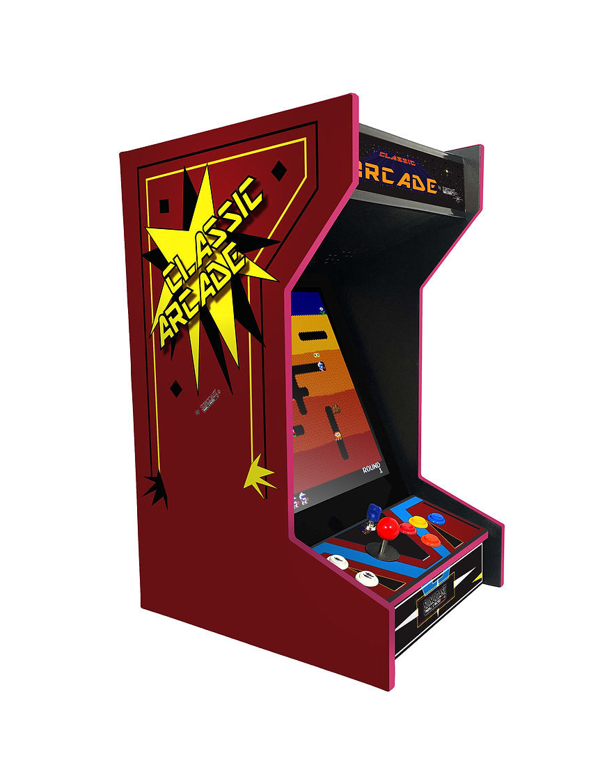 Suncoast Arcade Tabletop Brown Classic Arcade Machine - Lit Marquee - 60 Games