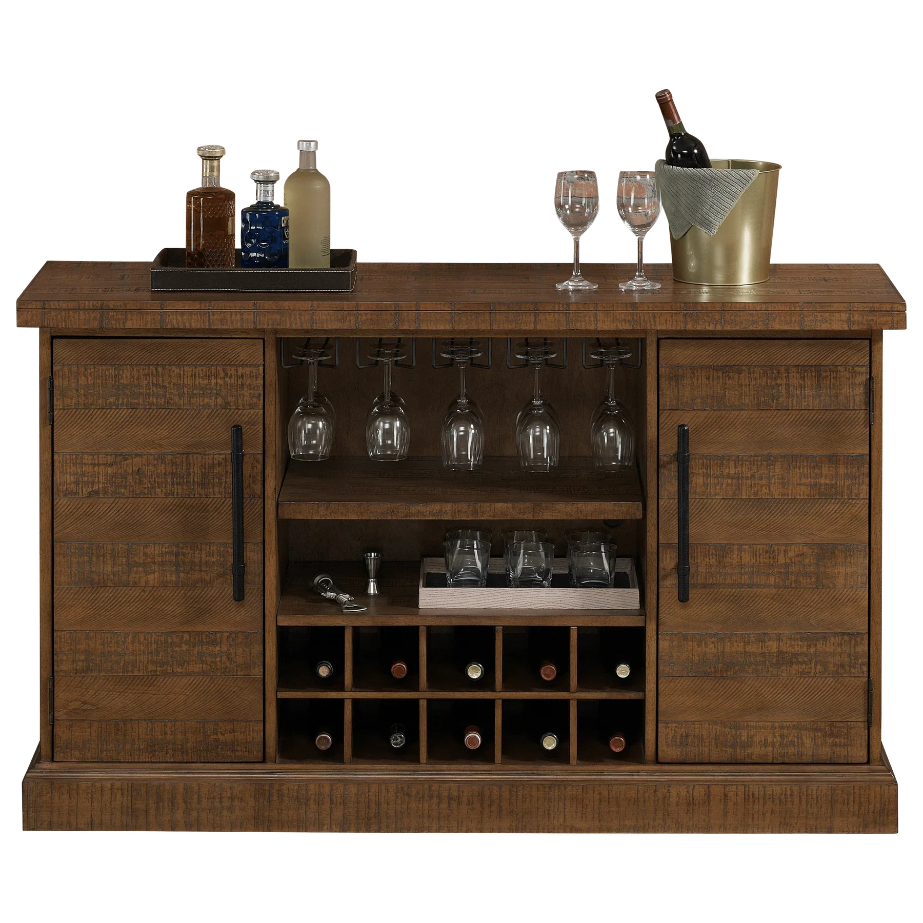 American Heritage Billiards Gateway Wine Cabinet in Reclaimed Wood