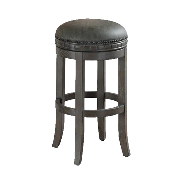 American Heritage Billiards Sonoma Stool in Charcoal Bar Height