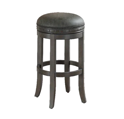 American Heritage Billiards Sonoma Stool in Charcoal Bar Height