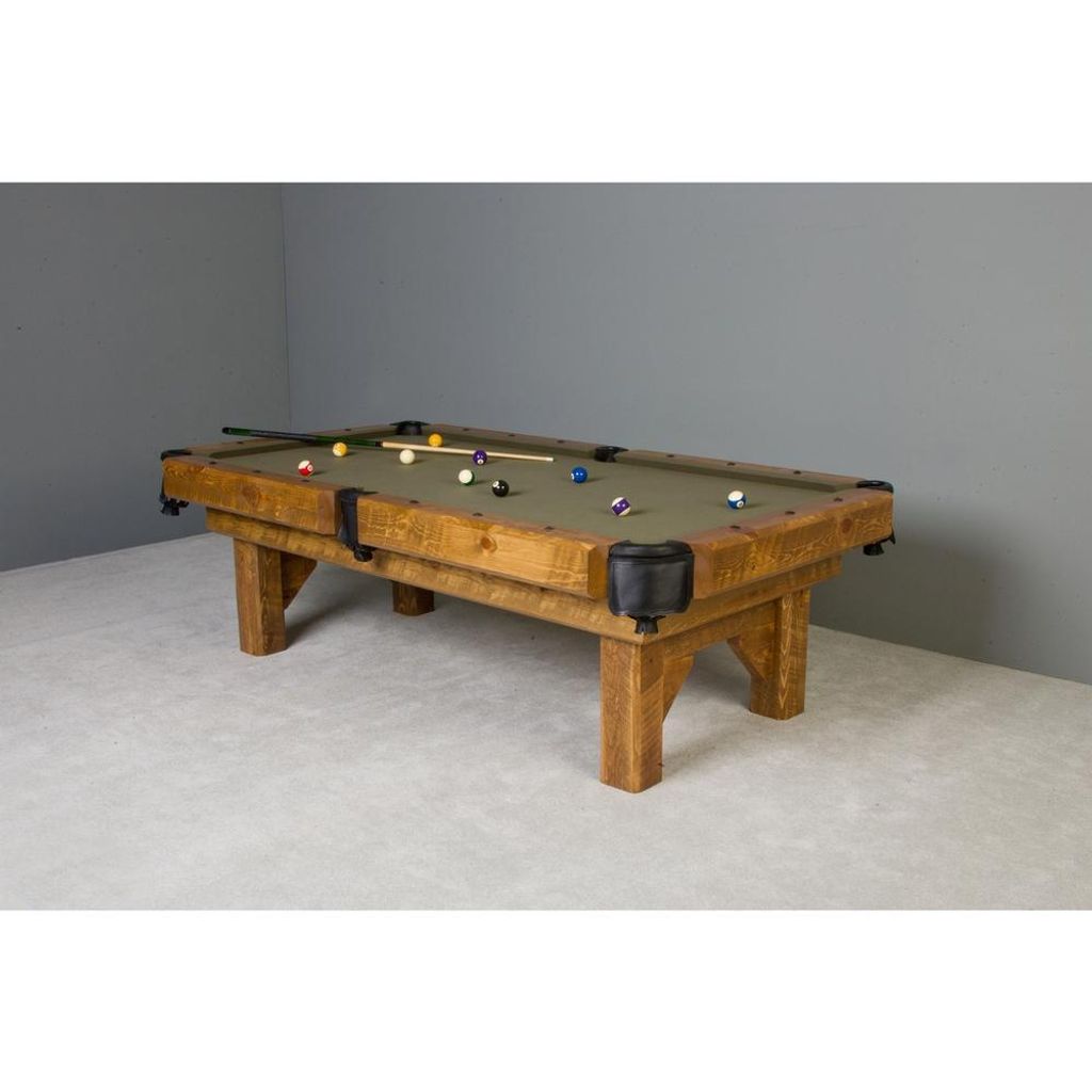 Viking Log Furniture Barnwood Timber Lodge Pool Table