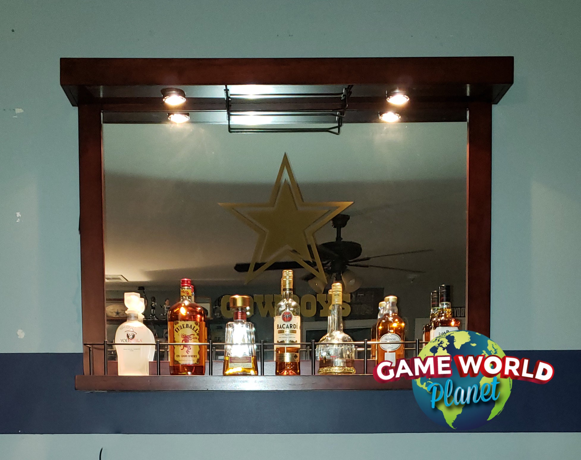 Green Bay Packers Bar Shelf Reclaimed Wood