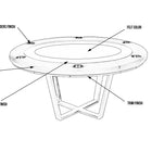 Pharaoh Manetho Round Poker Table