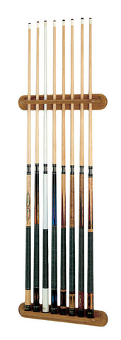 Viper Traditional Oak 8 Cue Wall Cue Rack